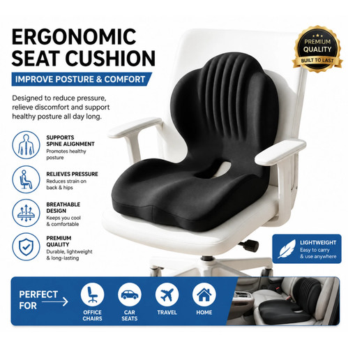Ergonomic memory foam seat - ergonomic,
